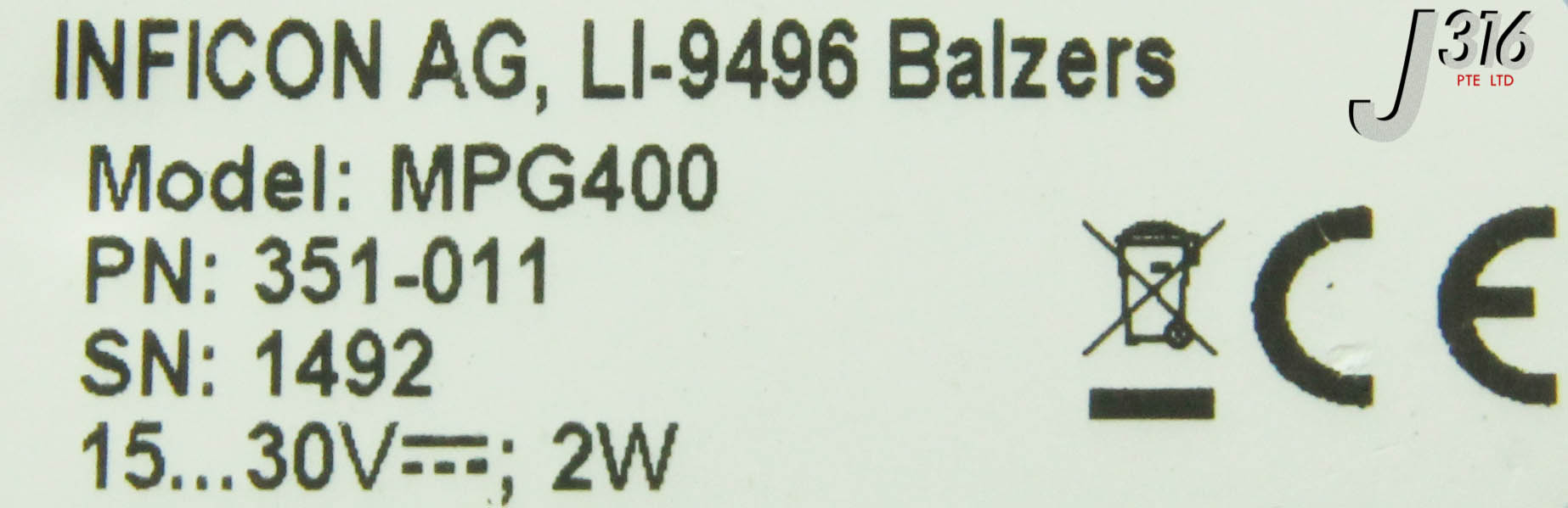 7975 INFICON AG COLD CATHODE PIRANI GAUGE, P/N: 351-011 MPG400 | eBay